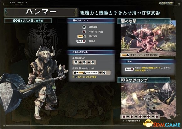 怪物猎人世界公开TGS试玩版操作手册介绍