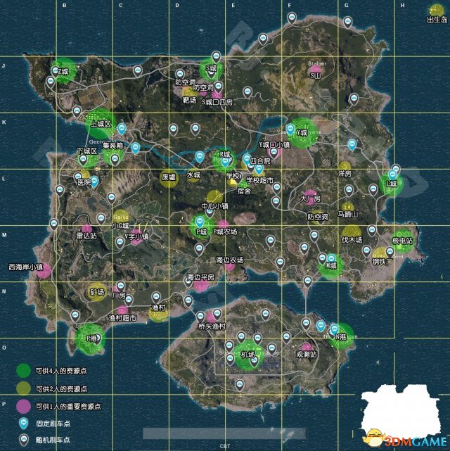 绝地求生大逃杀地图资源 绝地求生大逃杀地图点解析