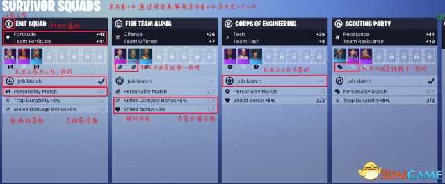 堡垒之夜幸存者是什么 堡垒之夜英雄和幸存小队介绍