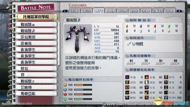 英雄传说闪之轨迹PC版全怪物图鉴大全 战斗图鉴介绍