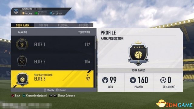 FIFA17月Elite3小结与心得