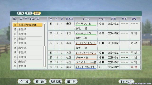 赛马大亨8 最优比赛安排表 怎么安排比赛日程