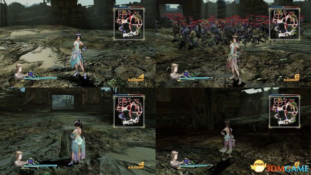 真三国无双7 with 猛将传 貂蝉黑发青衣装MOD