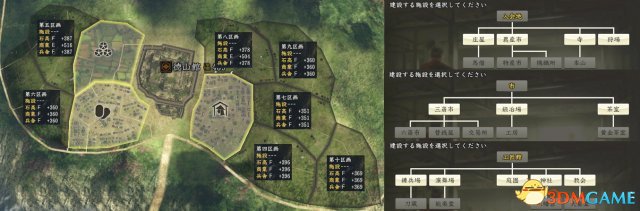 信长之野望14：创造 各城初始数据及设施建造图一览