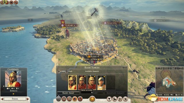罗马2：全面战争 无限招募MOD 开局999将军海军间谍
