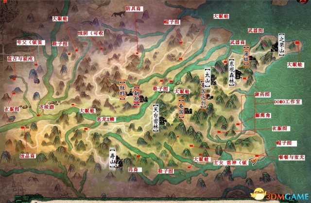 轩辕剑6 全隐藏彩蛋位置图 大地图