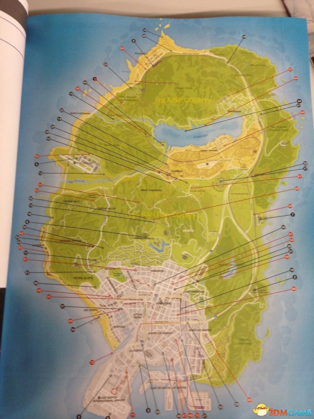 侠盗猎车5GTA5 官方攻略本正式地图 基本确定