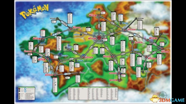 《口袋妖怪XY》卡洛斯（Kalos）地区PM捕捉地图（英文版）