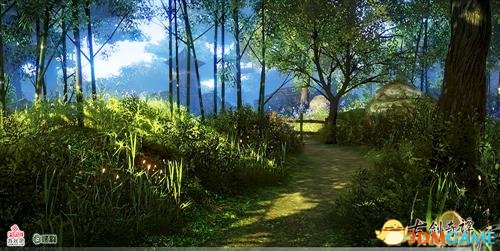 树影斑驳的百草谷小径.jpg