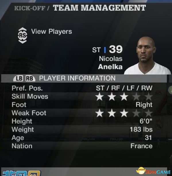 《FIFA 11》球员属性详解