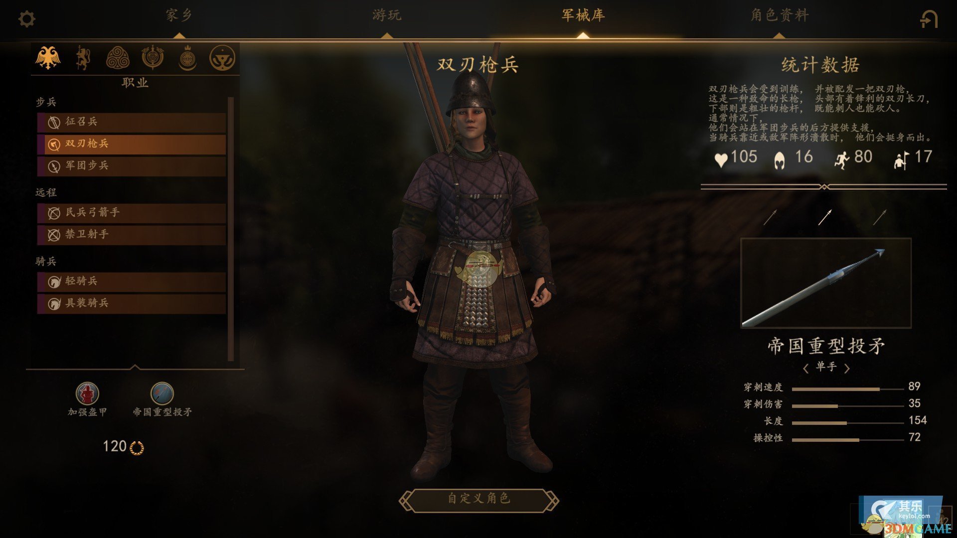 《骑马与砍杀2》领军者模式帝国兵种详解