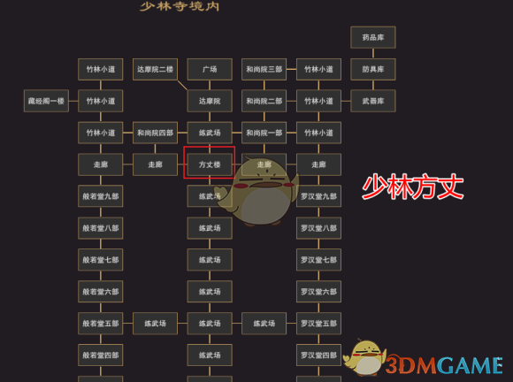《我来自江湖》少林方丈位置分享