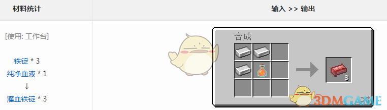 《我的世界》血族传说灌血铁锭怎么获得