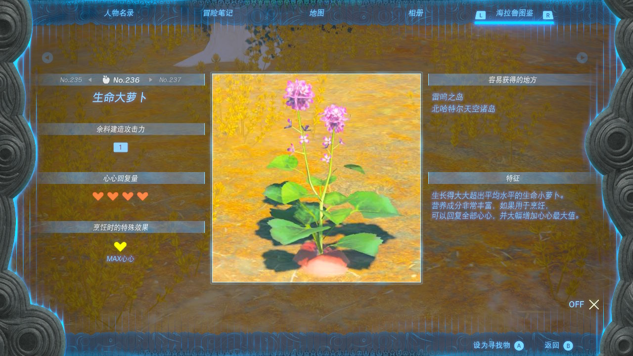 塞尔达传说王国之泪生命大萝卜在哪里