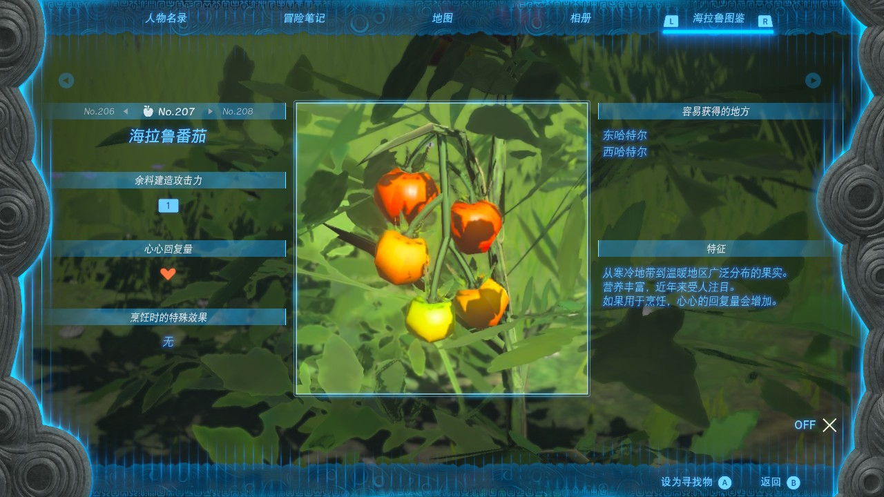 塞尔达传说王国之泪海拉鲁番茄在哪里