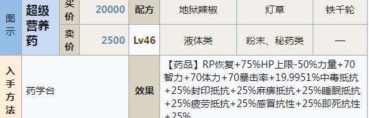 符文工房5超级营养药怎么做