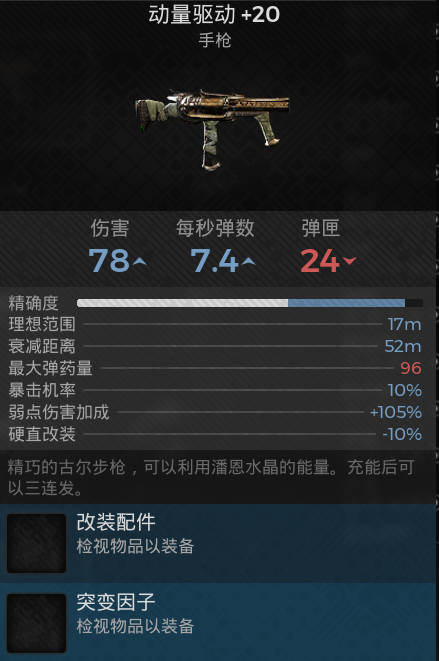 遗迹2手枪 动量驱动获取攻略