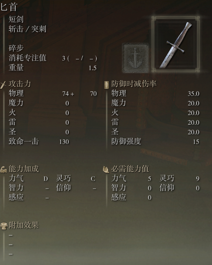 艾尔登法环匕首武器图鉴