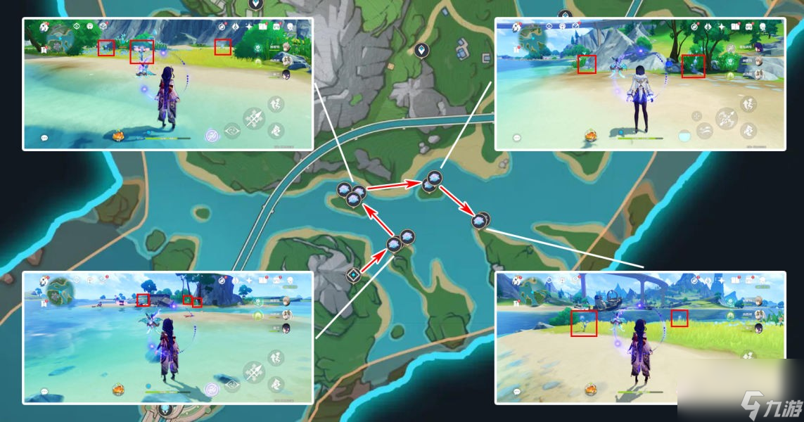 《原神》海露花采集路线图