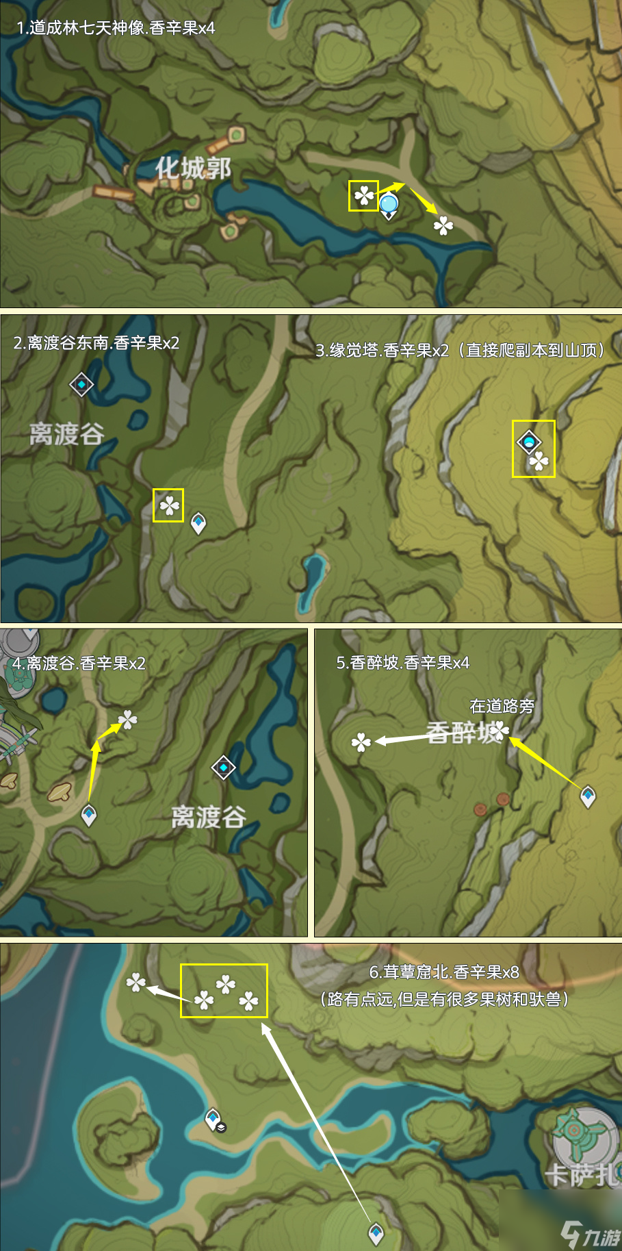 原神香辛果采集路线有哪些,原神香辛果采集路线一览