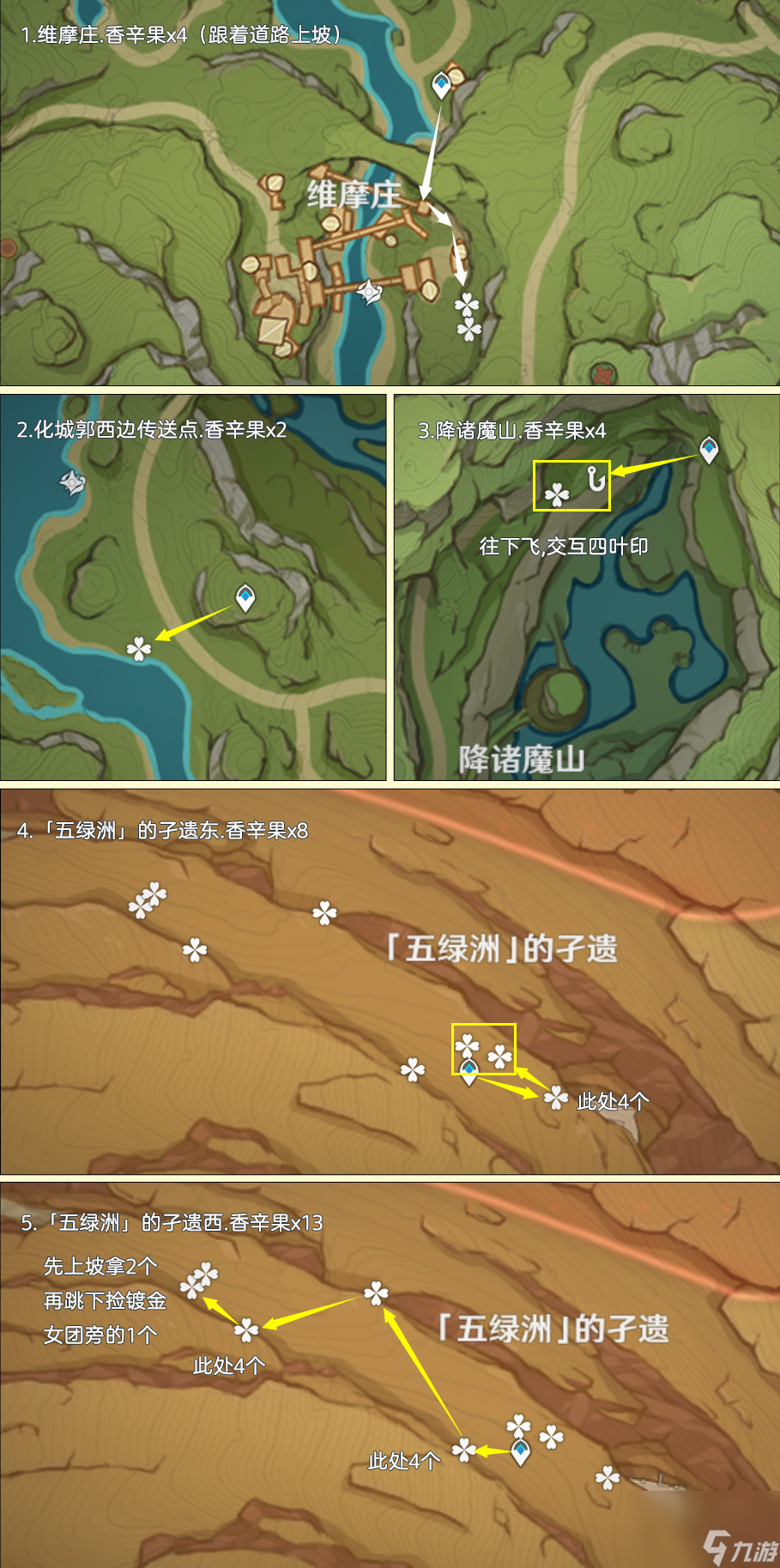 原神香辛果采集路线有哪些,原神香辛果采集路线一览