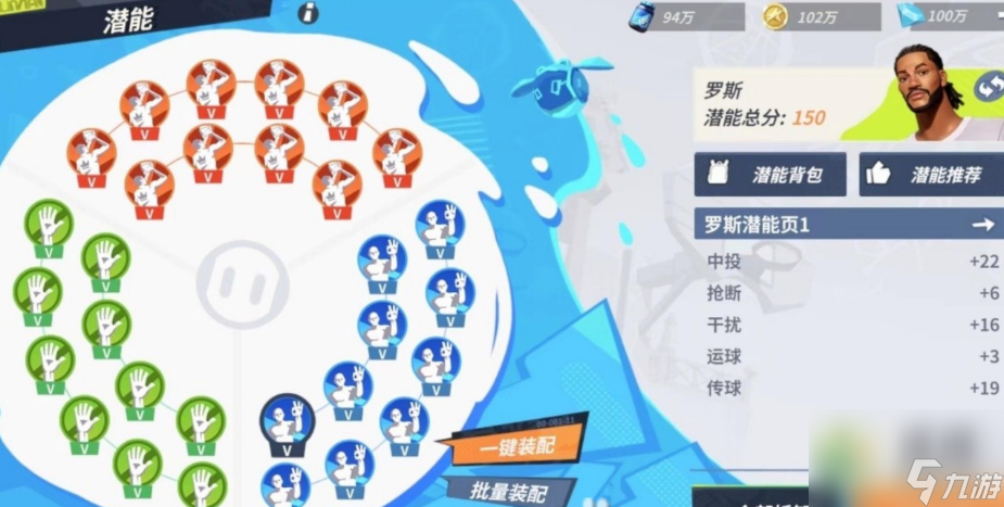 全明星街球派对罗斯潜能搭配攻略